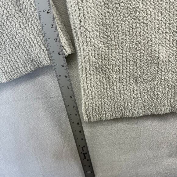 Aerie Sweatpants Women's Large Gray Textured Knit Wide Leg Flared Loose Baggy - Picture 4 of 10